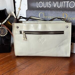 Patricia Nash Nazaire Hair-on-Hide & Leather Crossbody - Cream/White